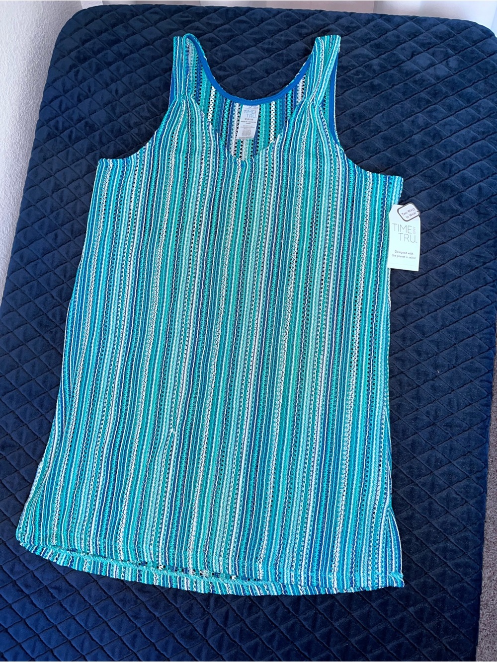 Lightweight Knit Tank Top Women’s Medium Loose Summer Fit Time and Tru Casual